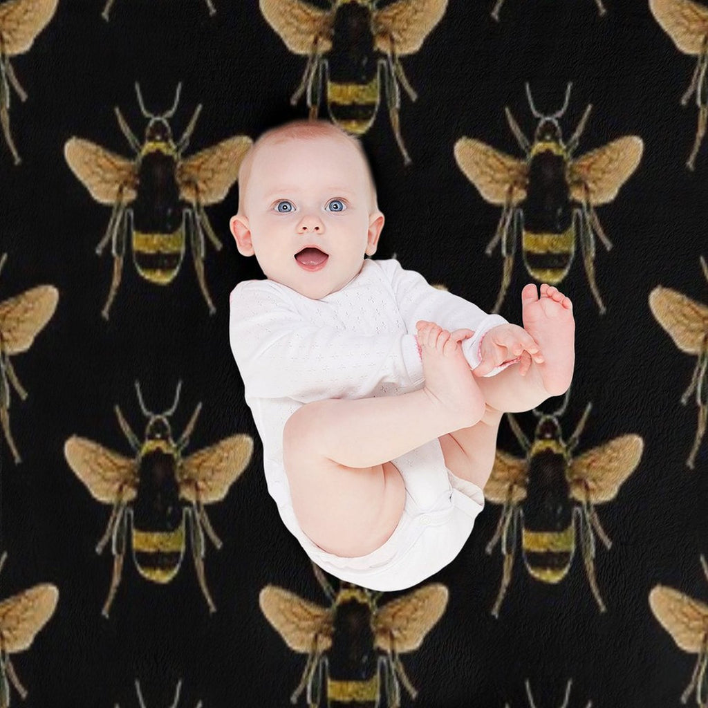 Bumble Bee Plush Throw Blanket