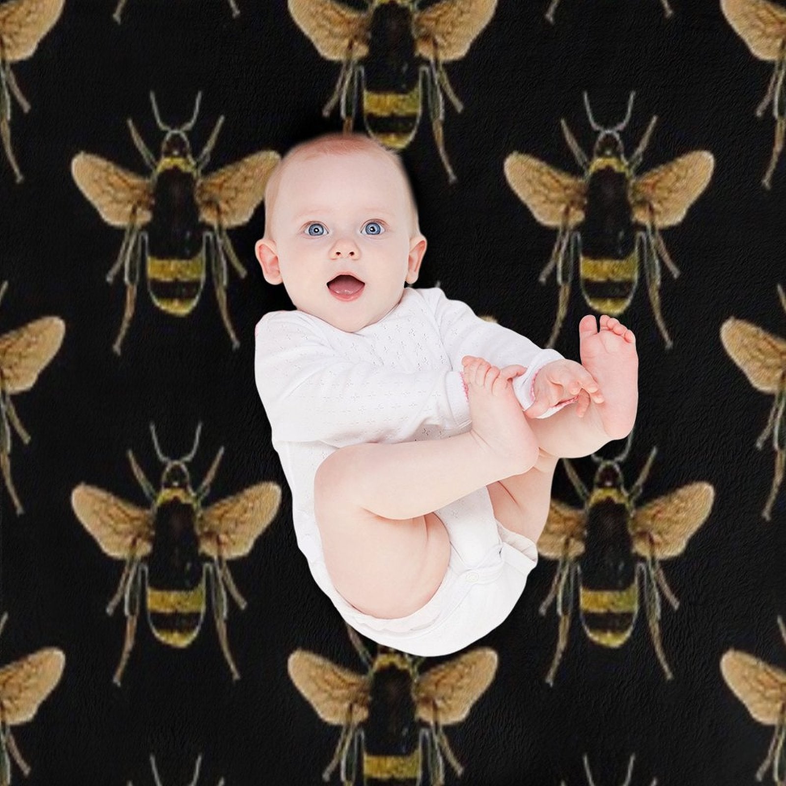 Bumble Bee Plush Throw Blanket