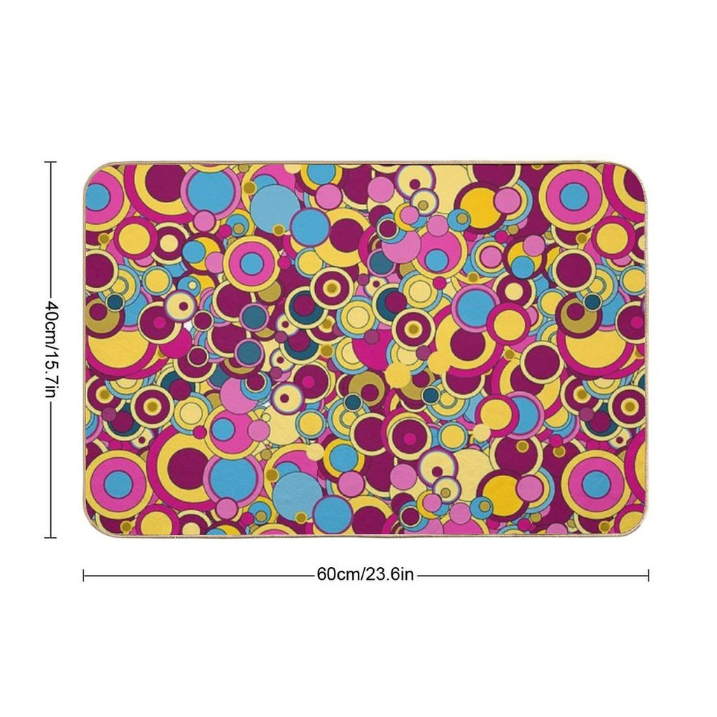 Peter Max Bubbles  Toxin-Free Bath Mat