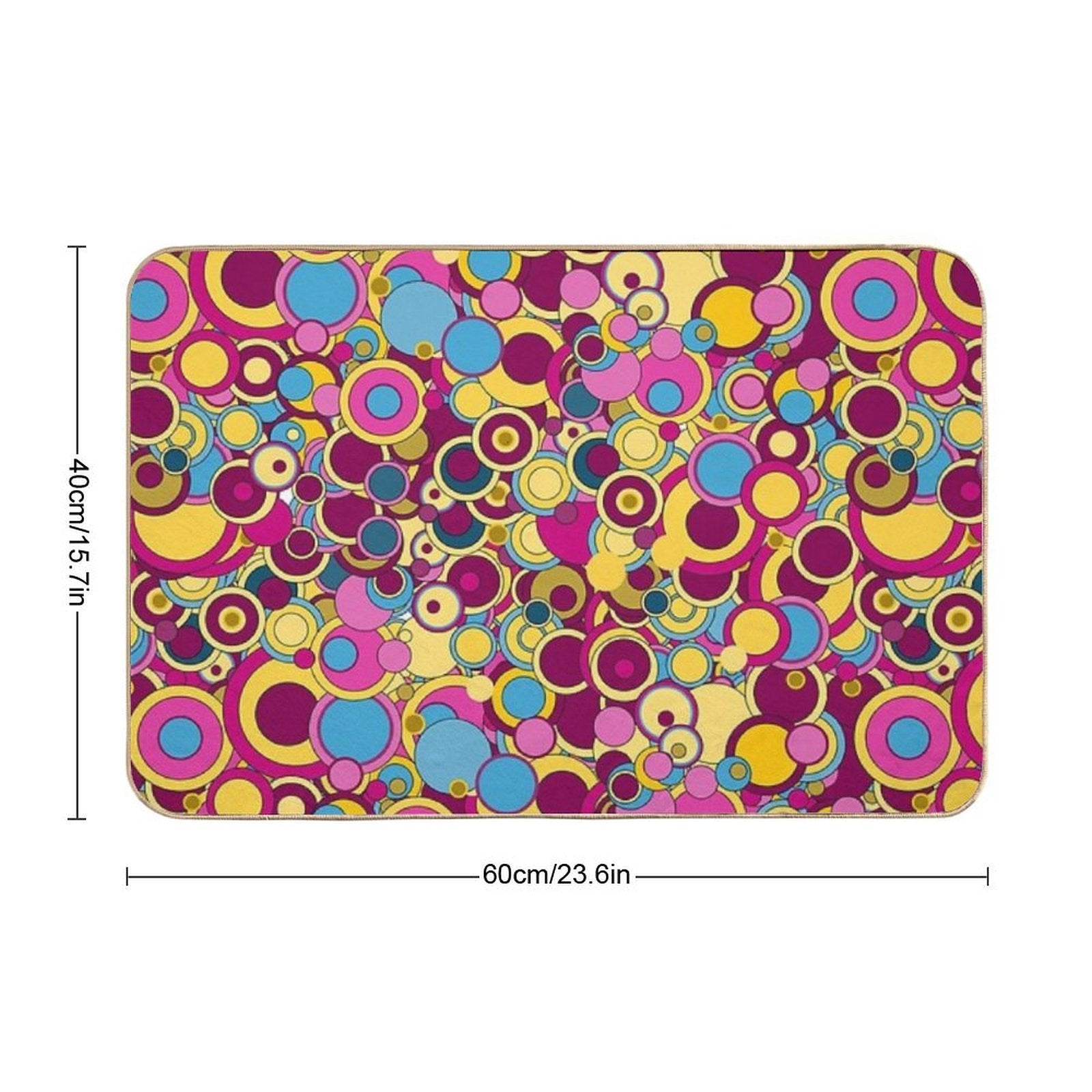 Peter Max Bubbles  Toxin-Free Bath Mat