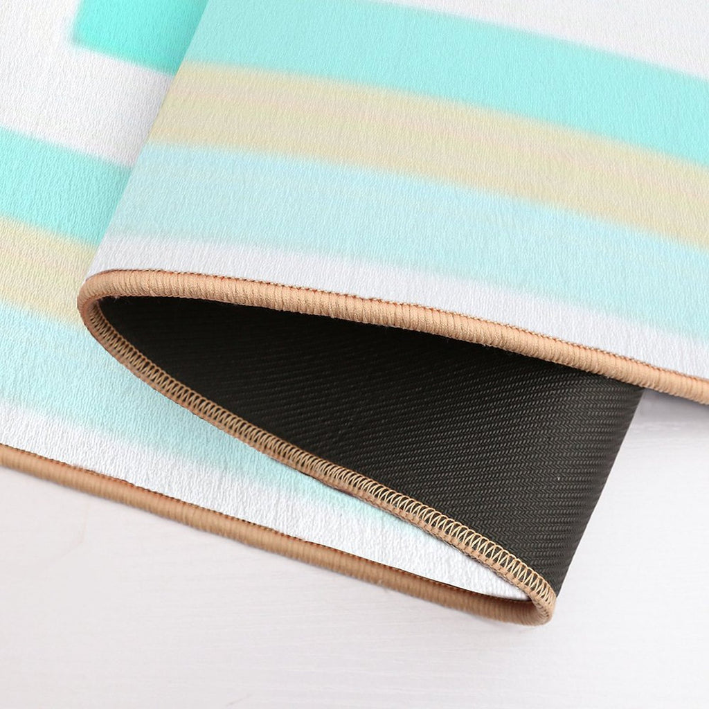 Blue Teal Aqua  Versatile Bath Mat