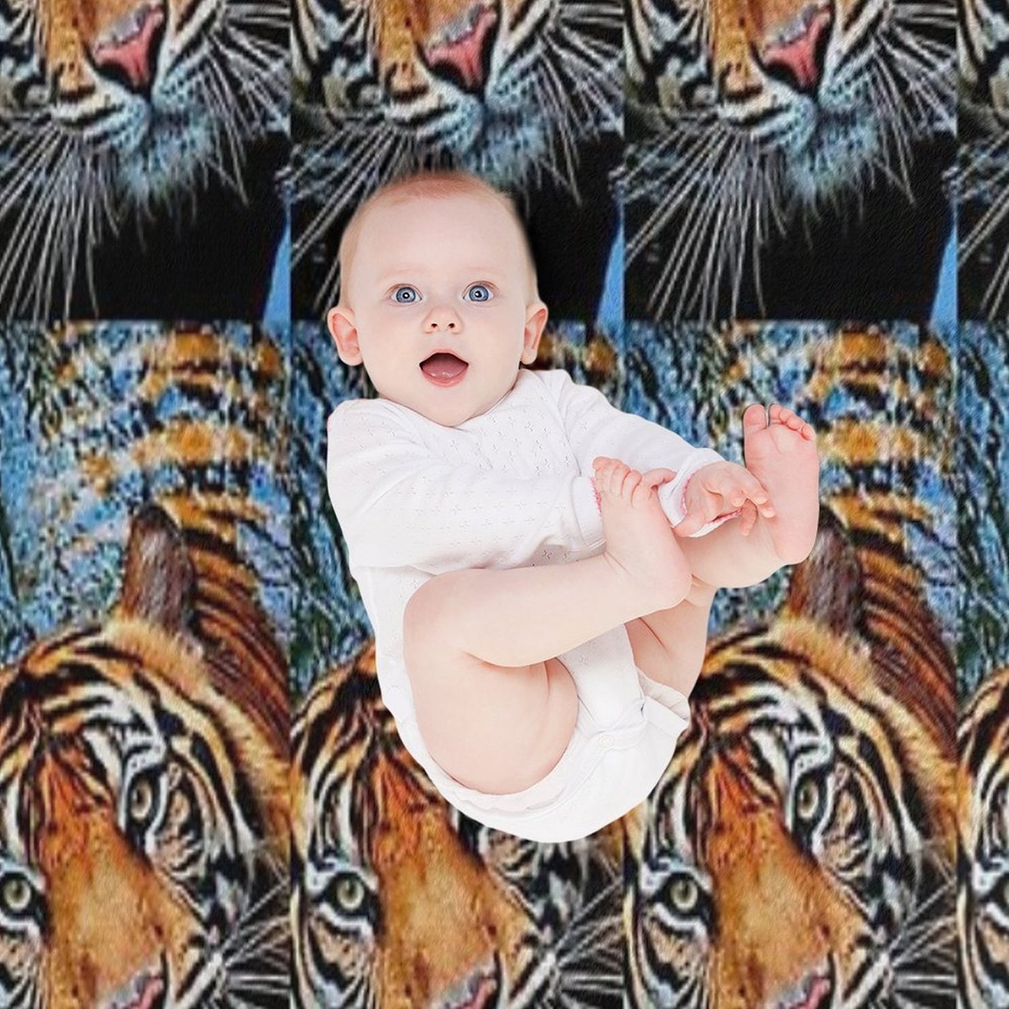 Beautiful Tigers Taking A Bathe in The Cool White Waters Are Absolutely Amazing Shrink-resistant Throw Blanket