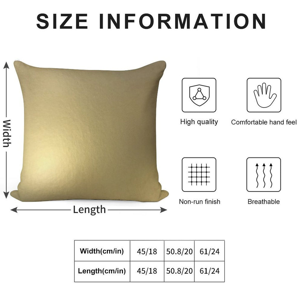 Metallic Gold Soft Ultra-Soft Texture Throw Pillow