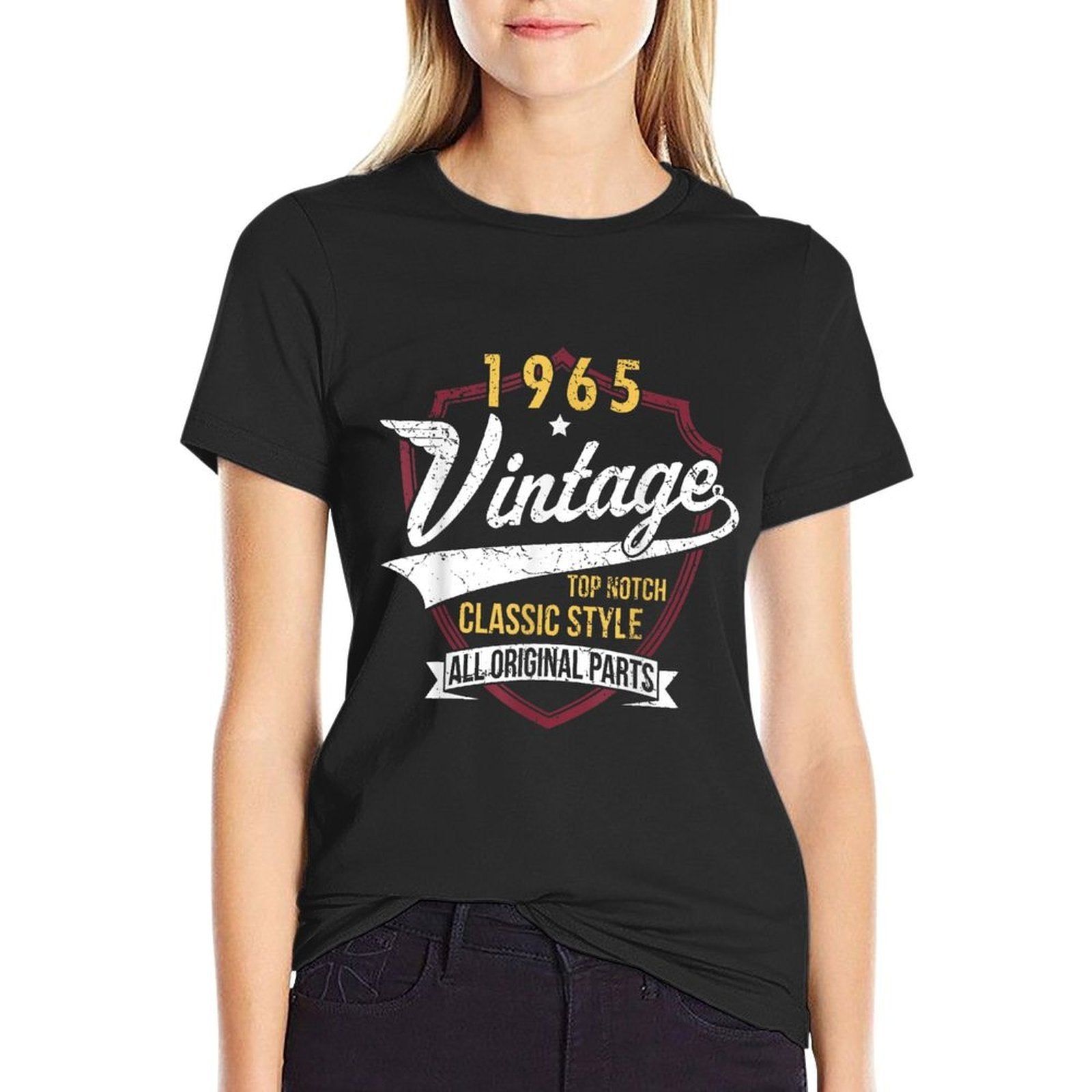 Vintage 60 Birthday Decorations Men 60yr 1965 60th Birthday  Easy-care T-Shirt