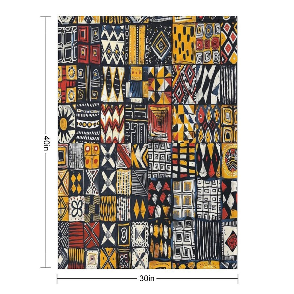 Tribal Mosaic A Celebration of Color And Pattern Travel-friendly Throw Blanket