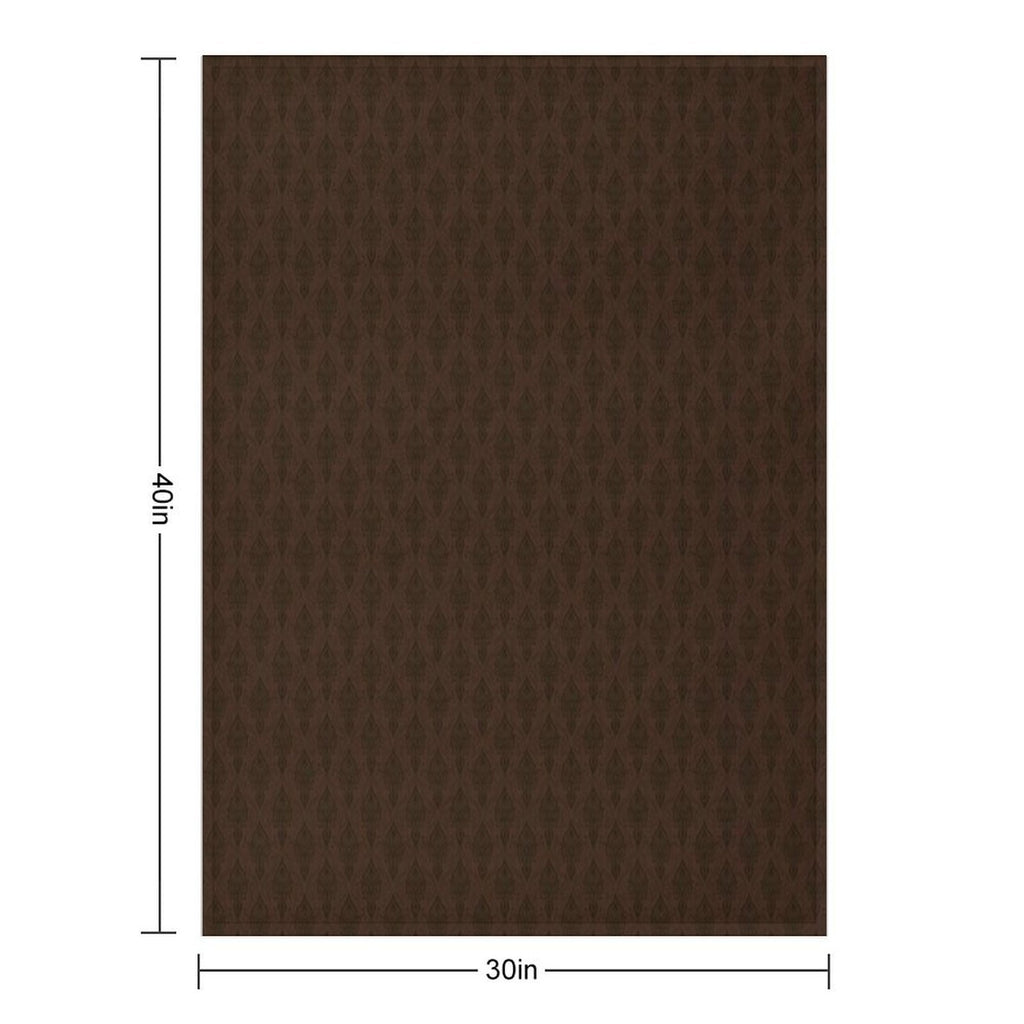 Rust - Antique Repeating Pattern Easy Care Throw Blanket