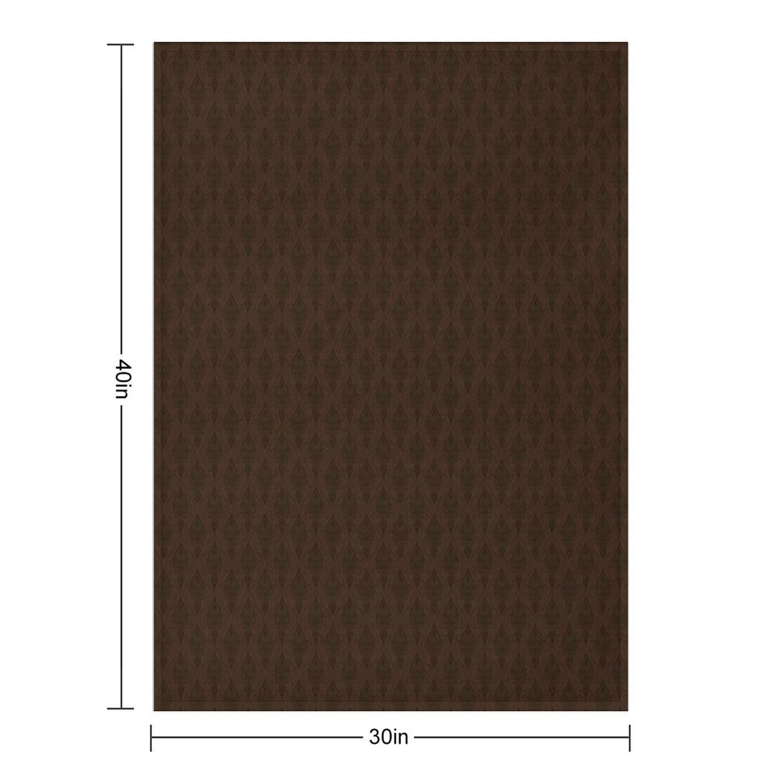 Rust - Antique Repeating Pattern Easy Care Throw Blanket
