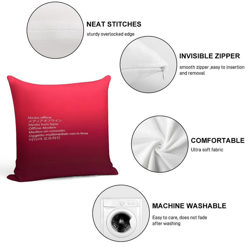 Media Offline Adobe Premiere Pro Soft Shrink-Resistant Throw Pillow