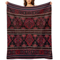 Traditional Moroccan Rug Artwork Comfort Throw Blanket