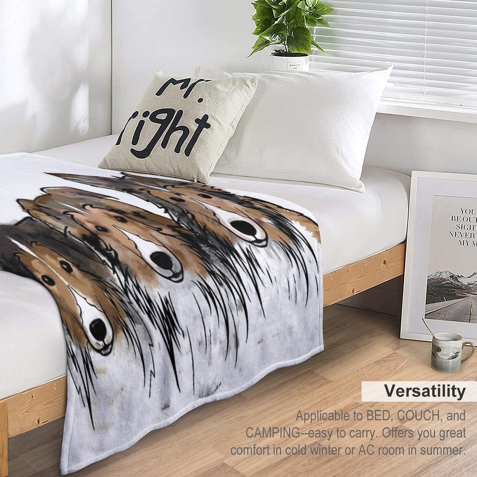 3 Shelties Sustainable Throw Blanket