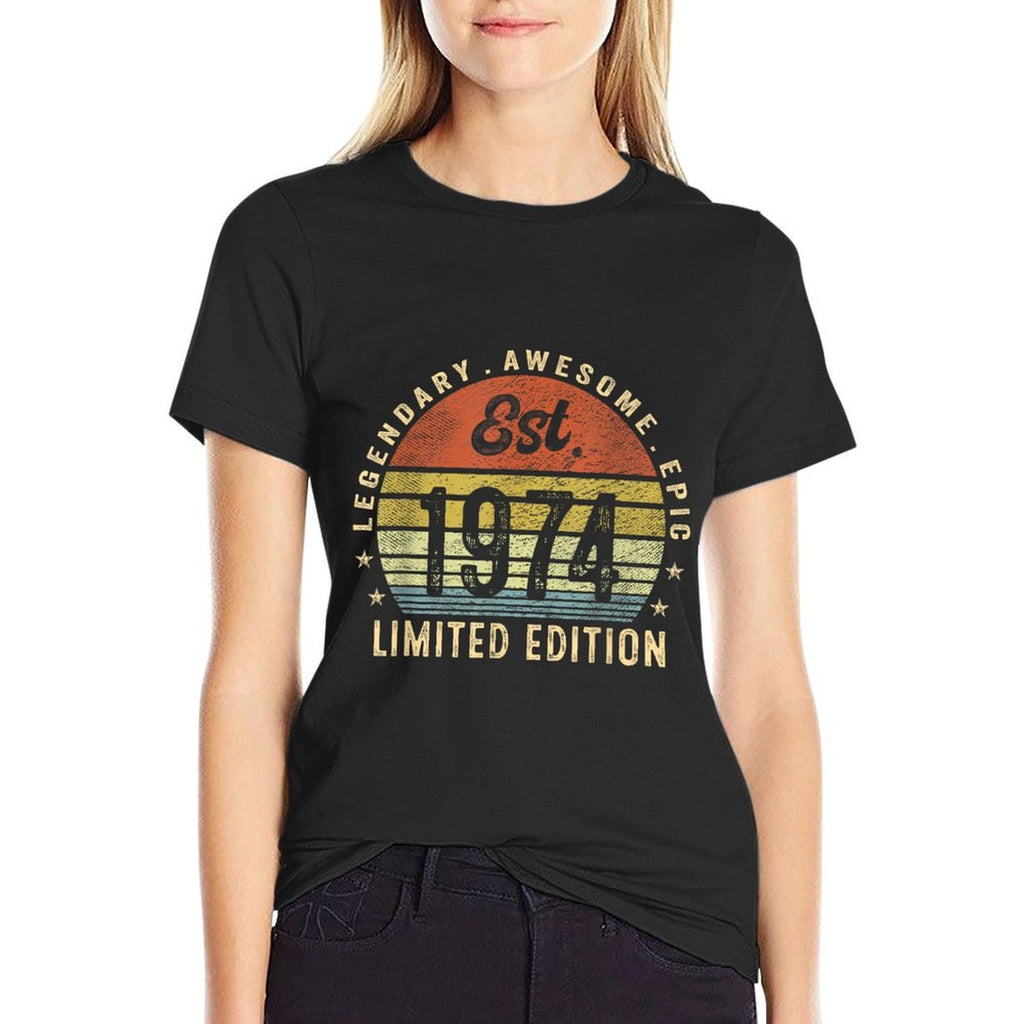 Est 1974 Limited Edition 50th Birthday Gifts 50 Year Old  High-quality Stitching T-Shirt