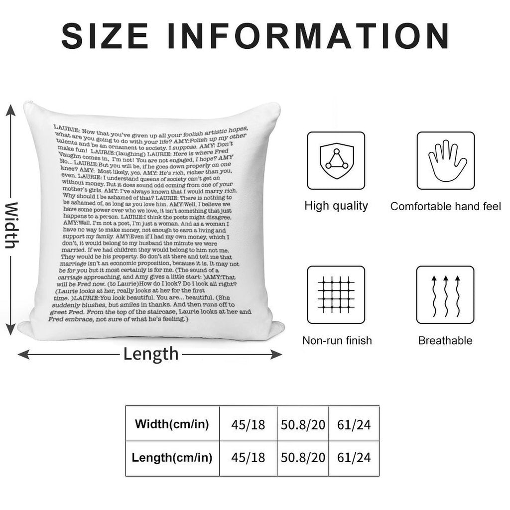 Amy March's Economic Proposition Speech Soft Washable Throw Pillow