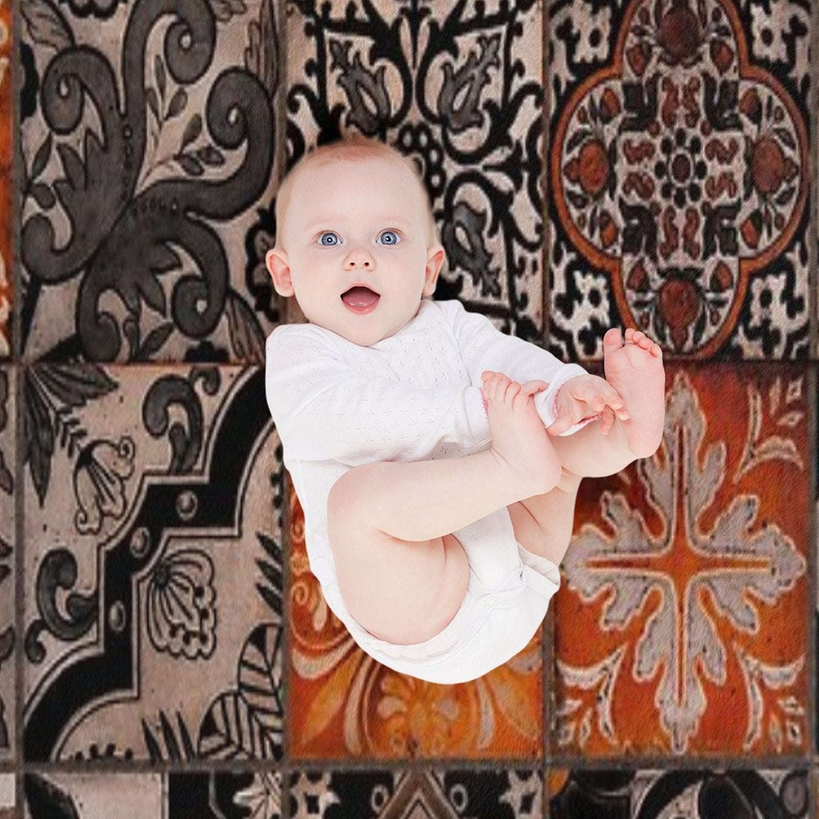 Tiles Velvety-soft Throw Blanket