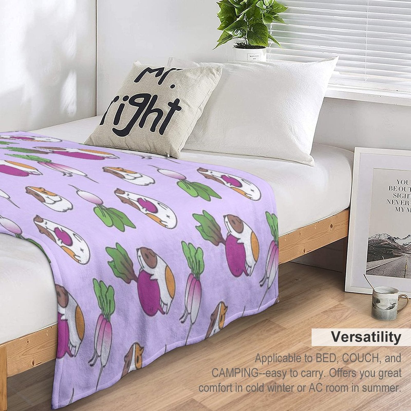 Guinea Pig Pattern Plush Throw Blanket