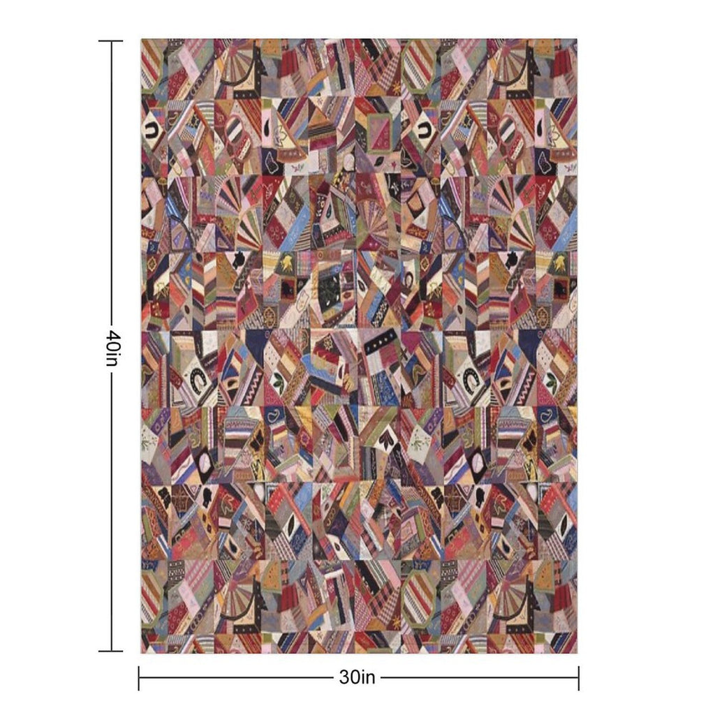 Patches of Joy A Crazy Quilt Design Stitching Together Memories A Crazy Quilt Design Compact Throw Blanket