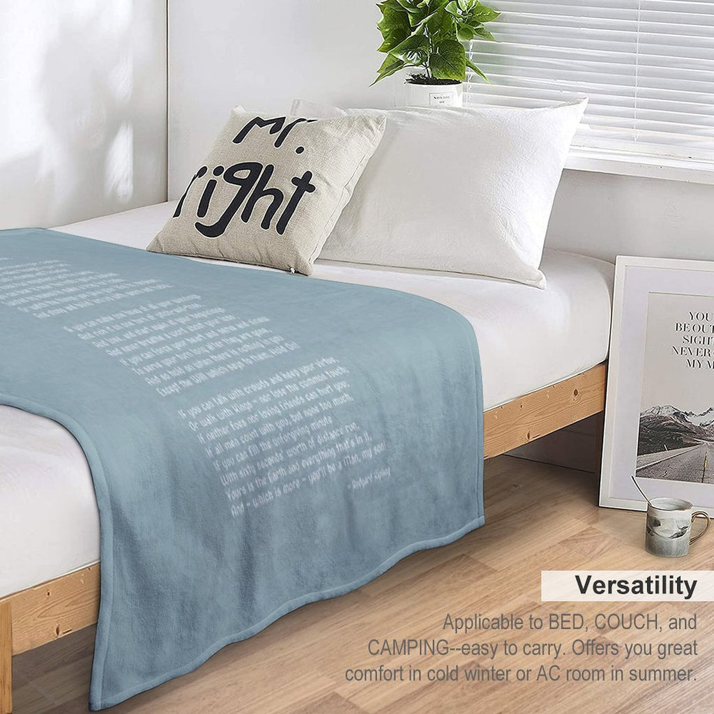 The Rudyard Kipling Poem IF Gift-ready Throw Blanket