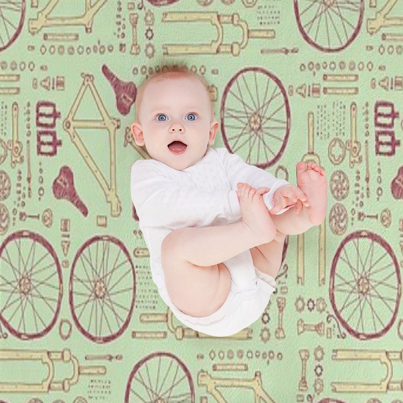 Bicycle Parts Compact Throw Blanket