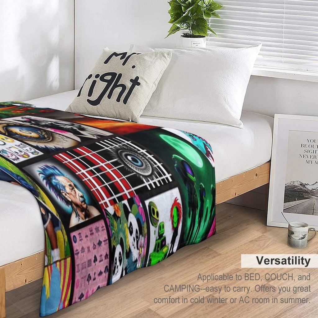 2024 Trends Collage Compact Throw Blanket