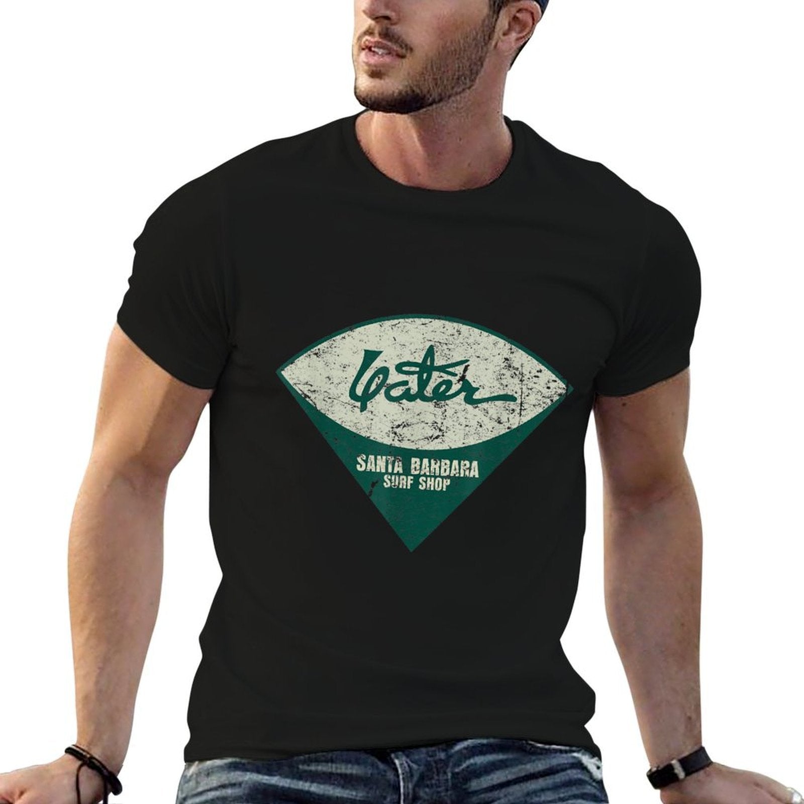 Vintage Yater Surf Surfboards Distressed Men And Women  Summer-ready Fabric T-Shirt
