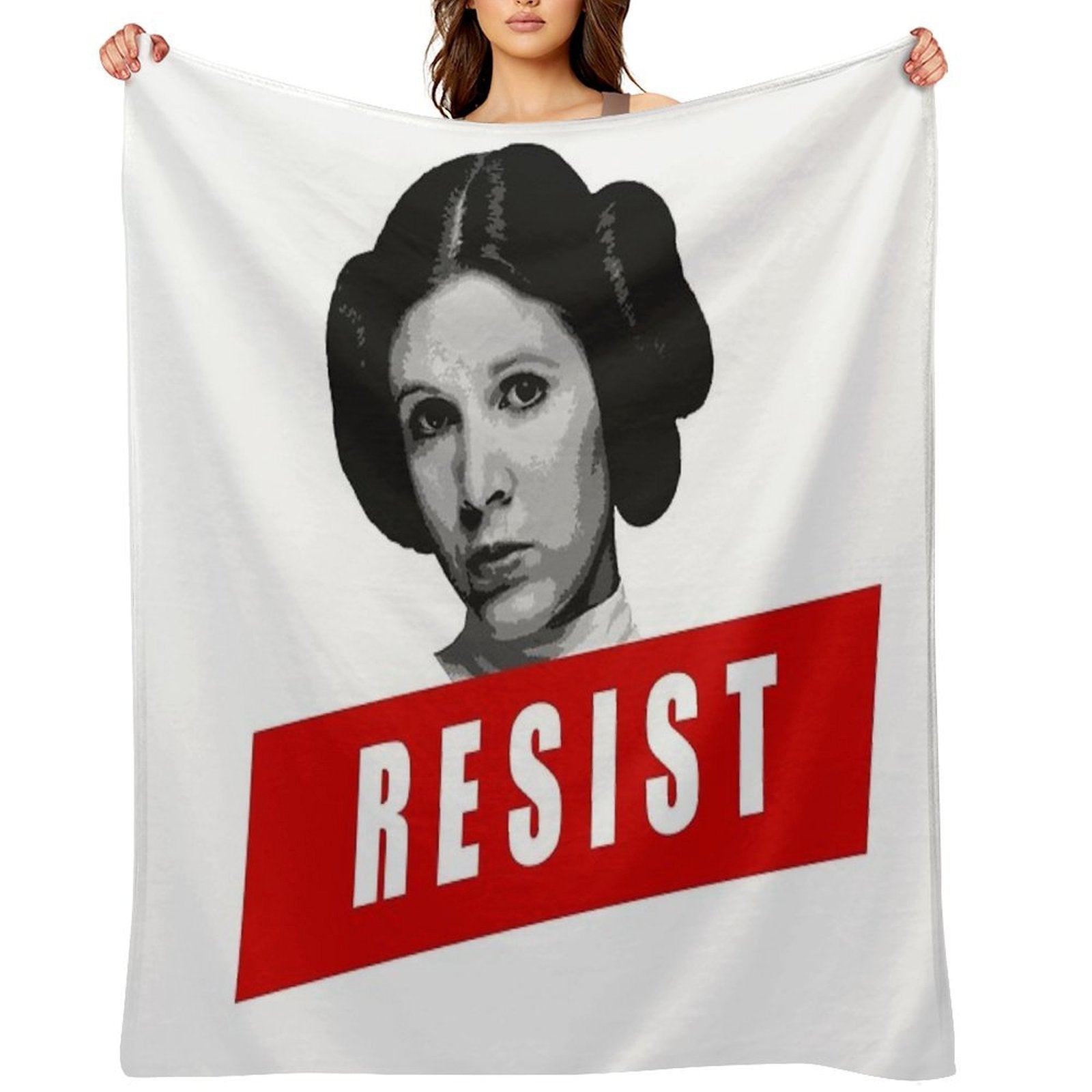 RESIST Like Princess Leia Machine-washable Throw Blanket