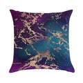 Jewel Tone Rose Gold Marble  Turquoise Blue And Purple Soft Luxury Feel Throw Pillow