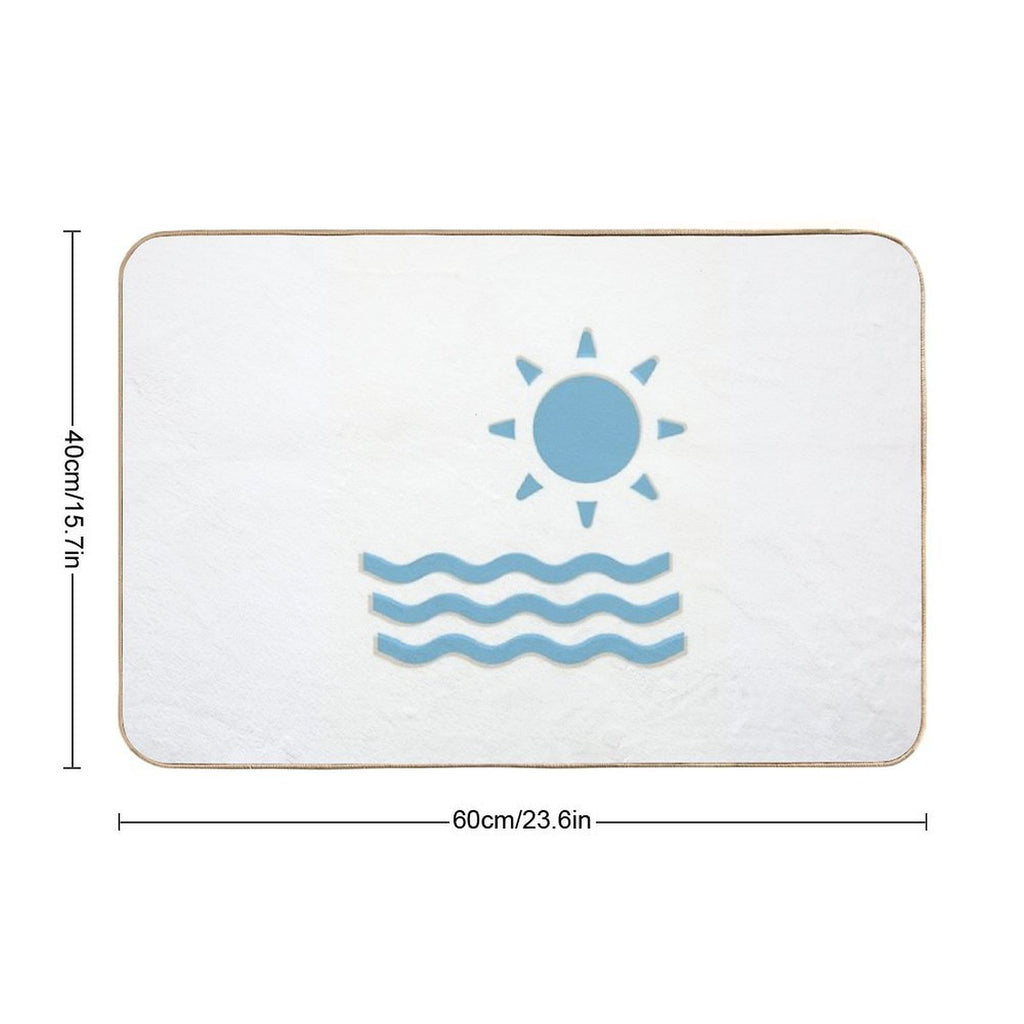 Welcome Summer Abstract, Hot Summer 2023, Summer Sunset, Beach Day Durable Bath Mat