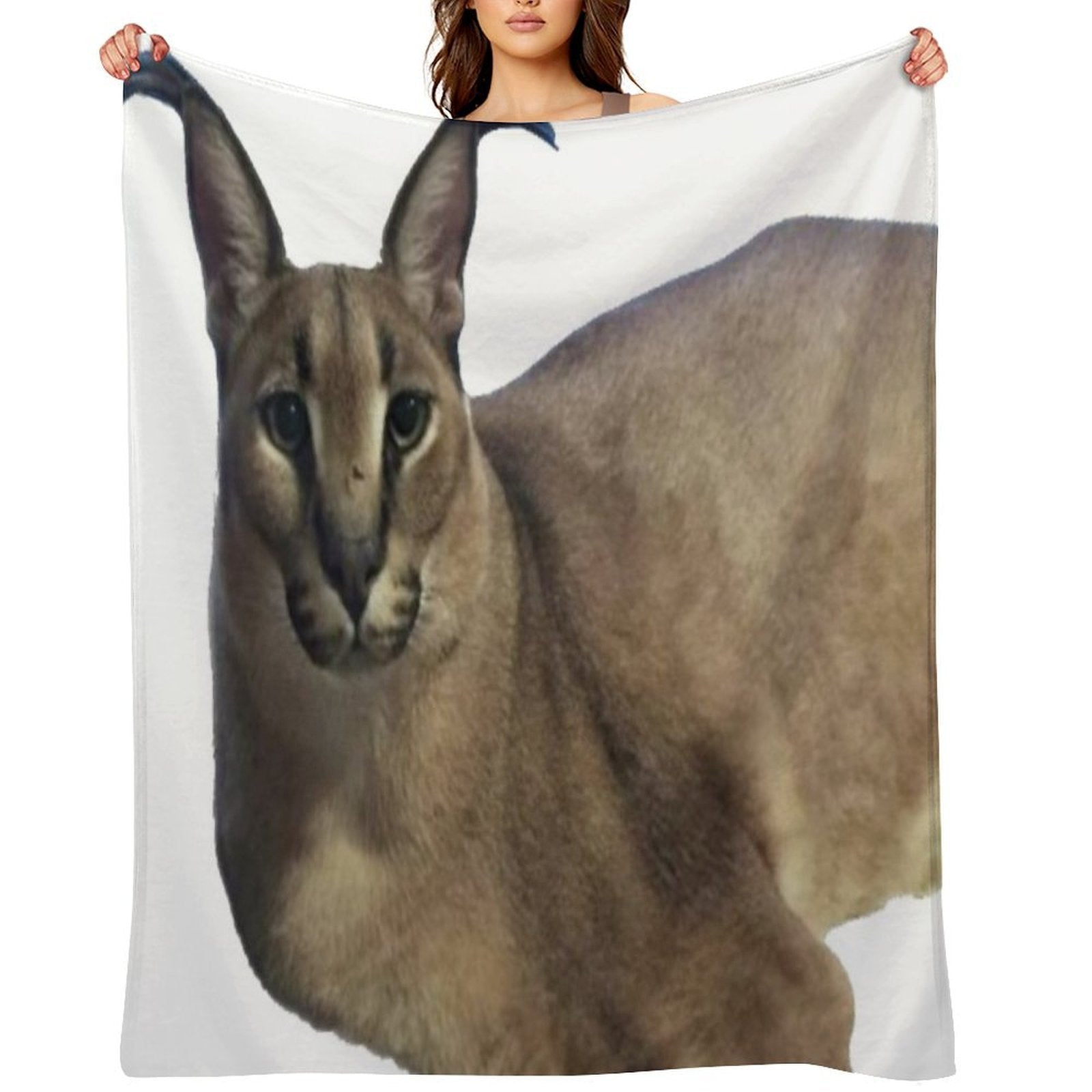 Big Floppa Shrink-resistant Throw Blanket