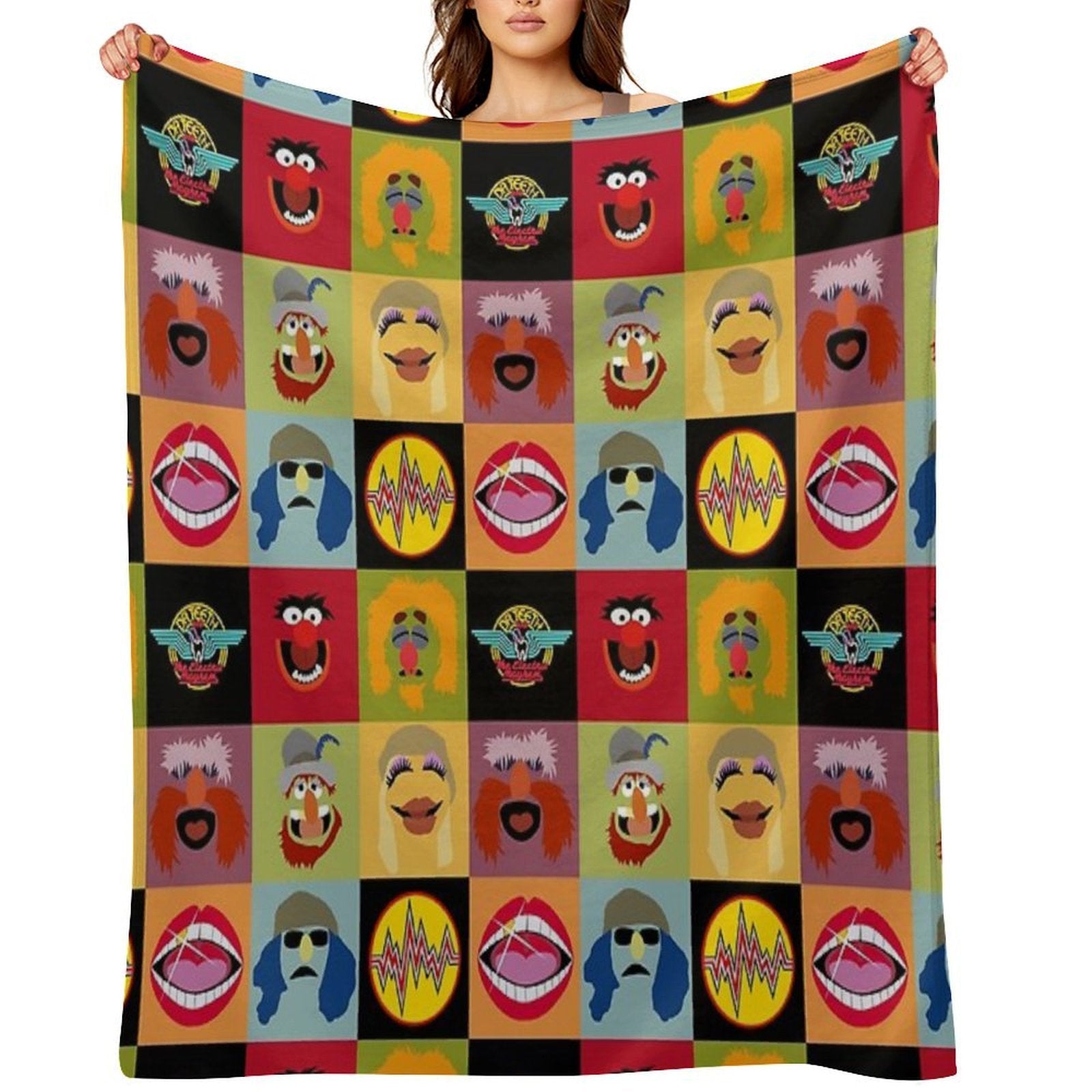 Dr. Teeth And The Electric Mayhem Ft Lips Premium Throw Blanket
