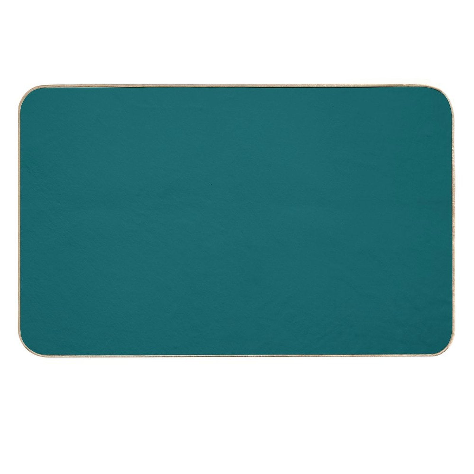 Ocean Blue Blue Solid Color  Slip-Resistant Bath Mat