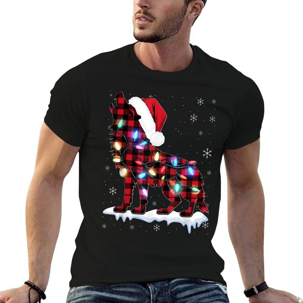 Wolf Pajama Family Matching Group Christmas  Graphic-printed T-Shirt