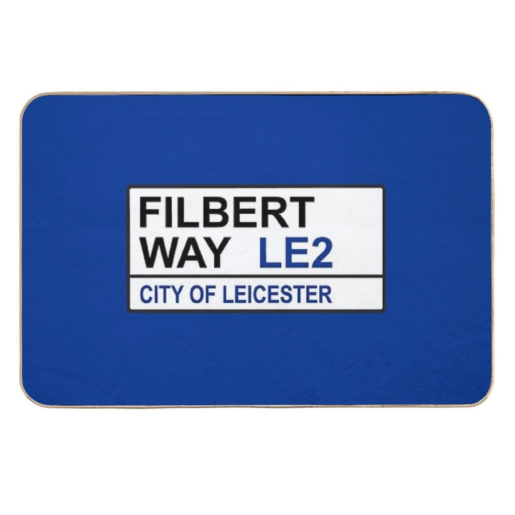Leicester City Football Team Filbert Way Street Sign  Toxin-Free Bath Mat