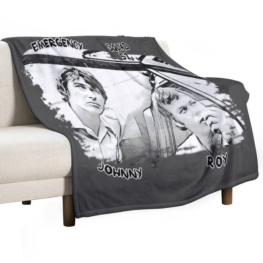 Emergency TV Show Roy And Johnny Velvety-soft Throw Blanket