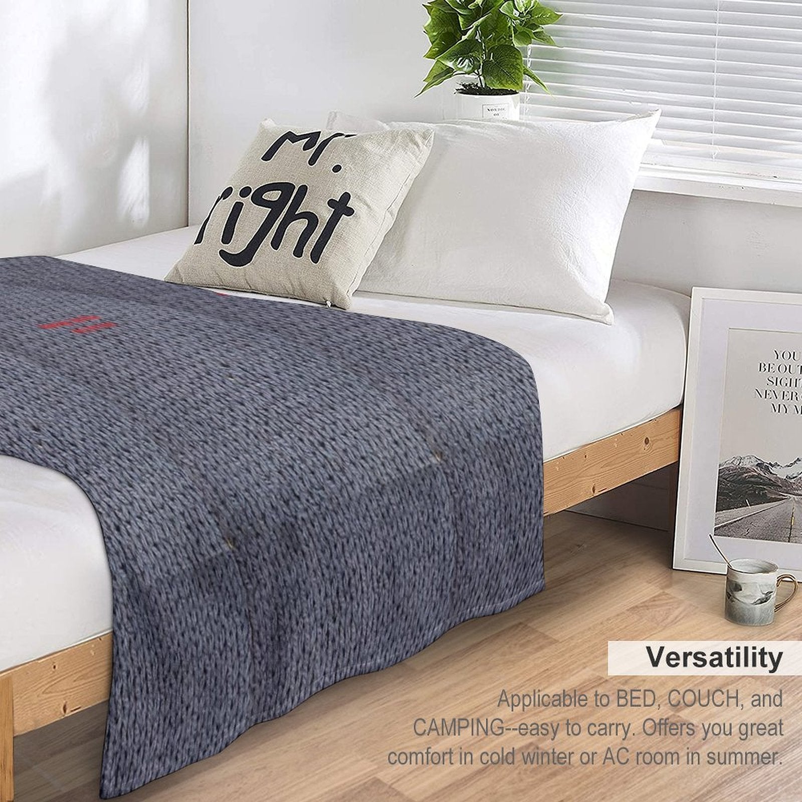 Warning  Hot Man Sustainable Throw Blanket