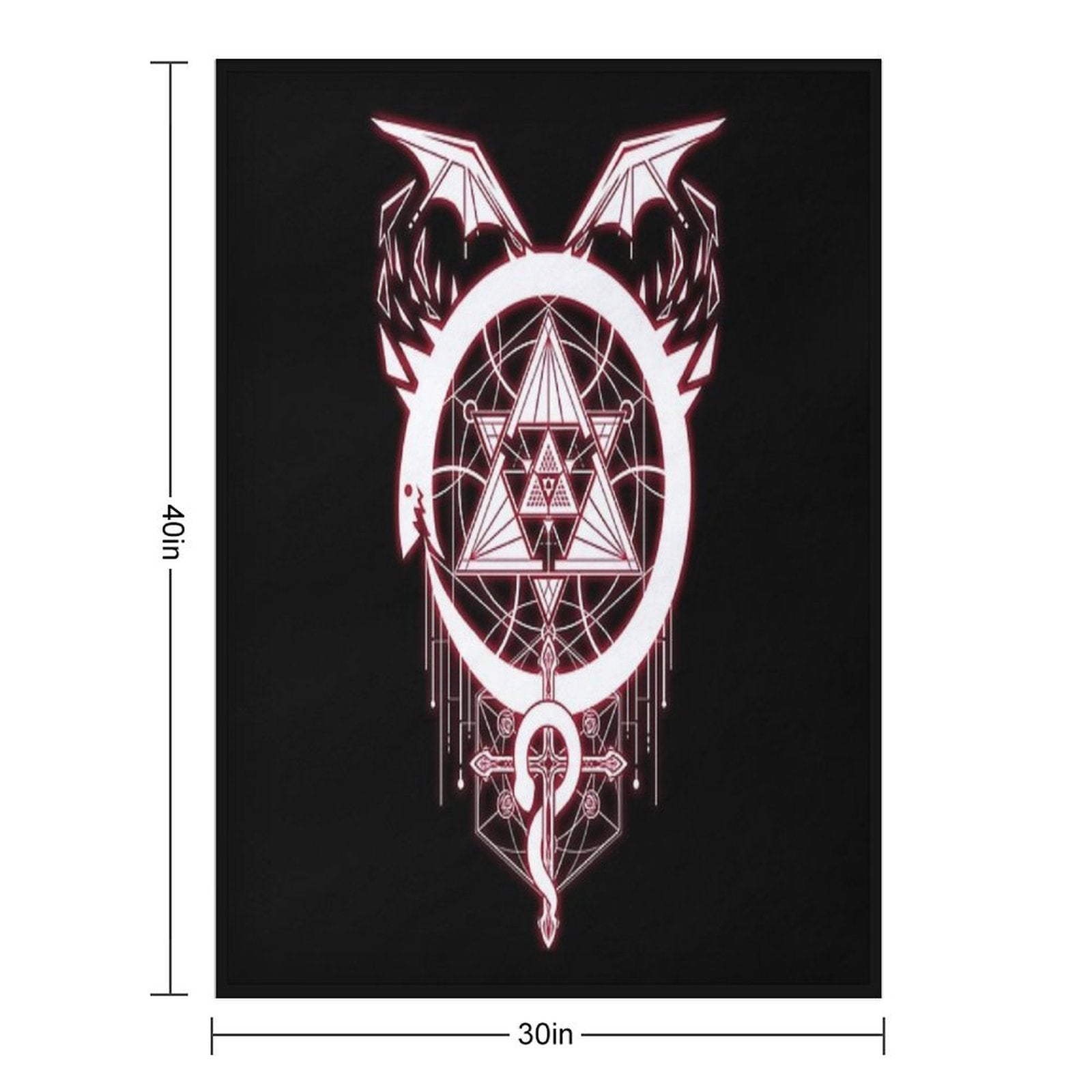 Glowing Snakes of Alchemy Multi-functional Throw Blanket