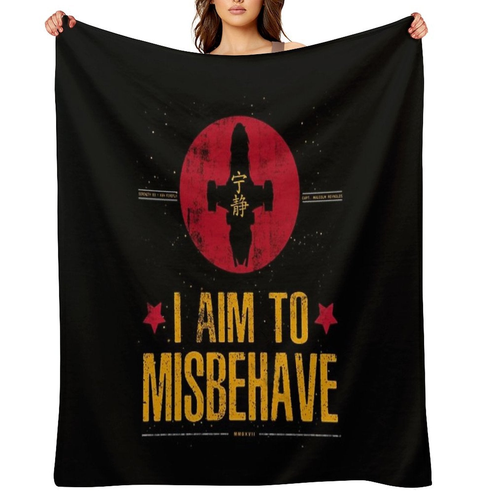 I Aim To Misbehave Lightweight Throw Blanket