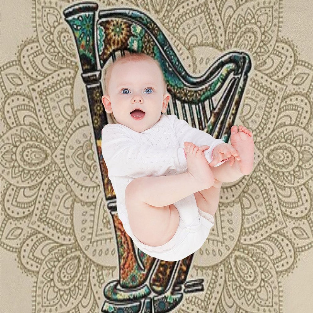 Harp Vintage Mandala Easy Care Throw Blanket