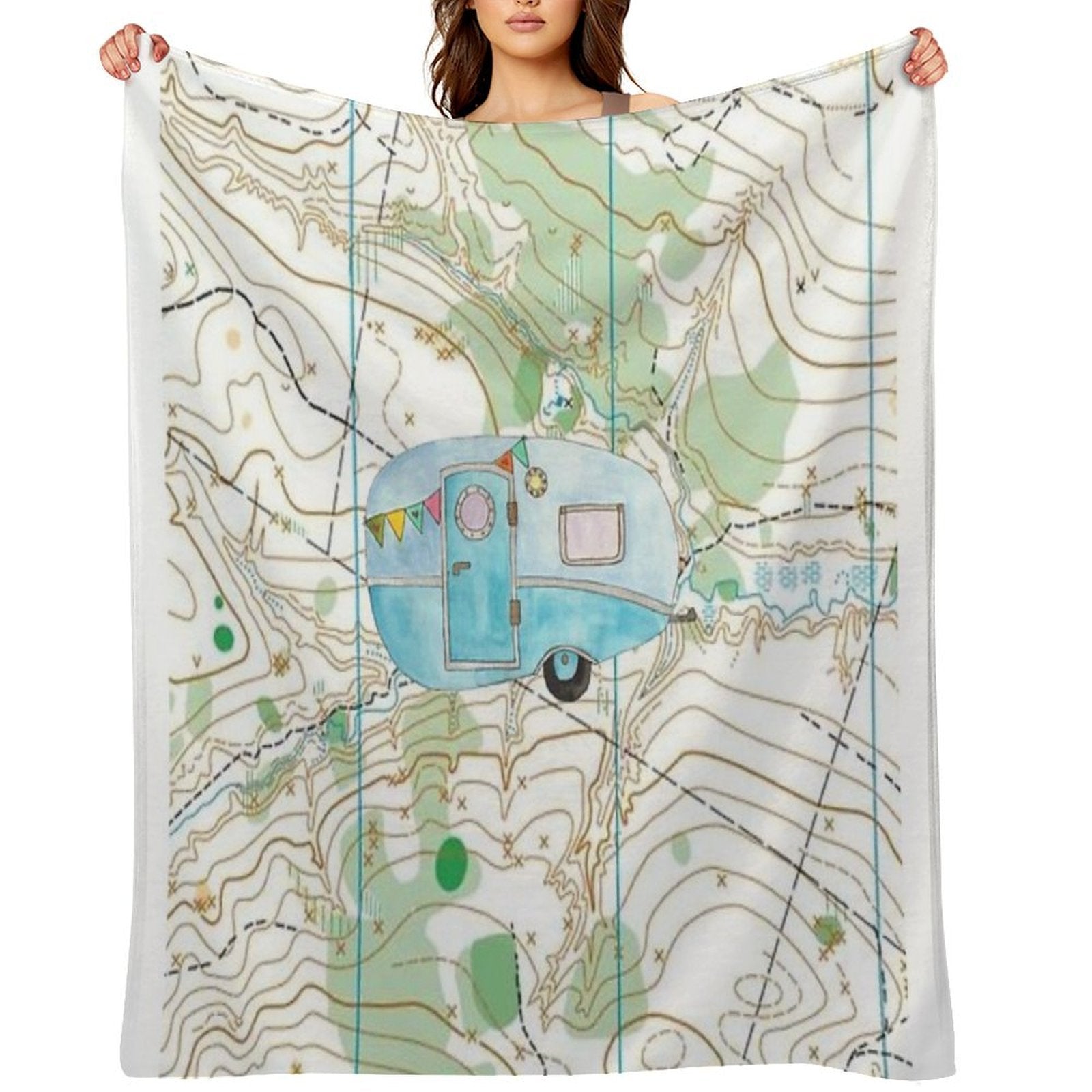 Camper Gift-ready Throw Blanket