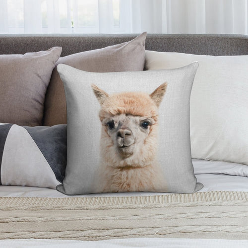 Alpaca - Colorful Soft Gift Ready Throw Pillow
