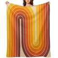 Retro Geometric Double Arch Design 522 Multi-functional Throw Blanket