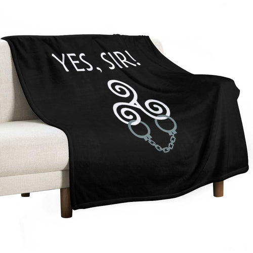 BDSM Triskelion Triskele Handcuffs YES SIR Wrinkle-free Throw Blanket
