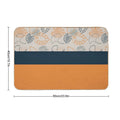 Autumn Leaves Are Dark Blue, Gray And Dark Yellow .  Fade-Resistant Bath Mat