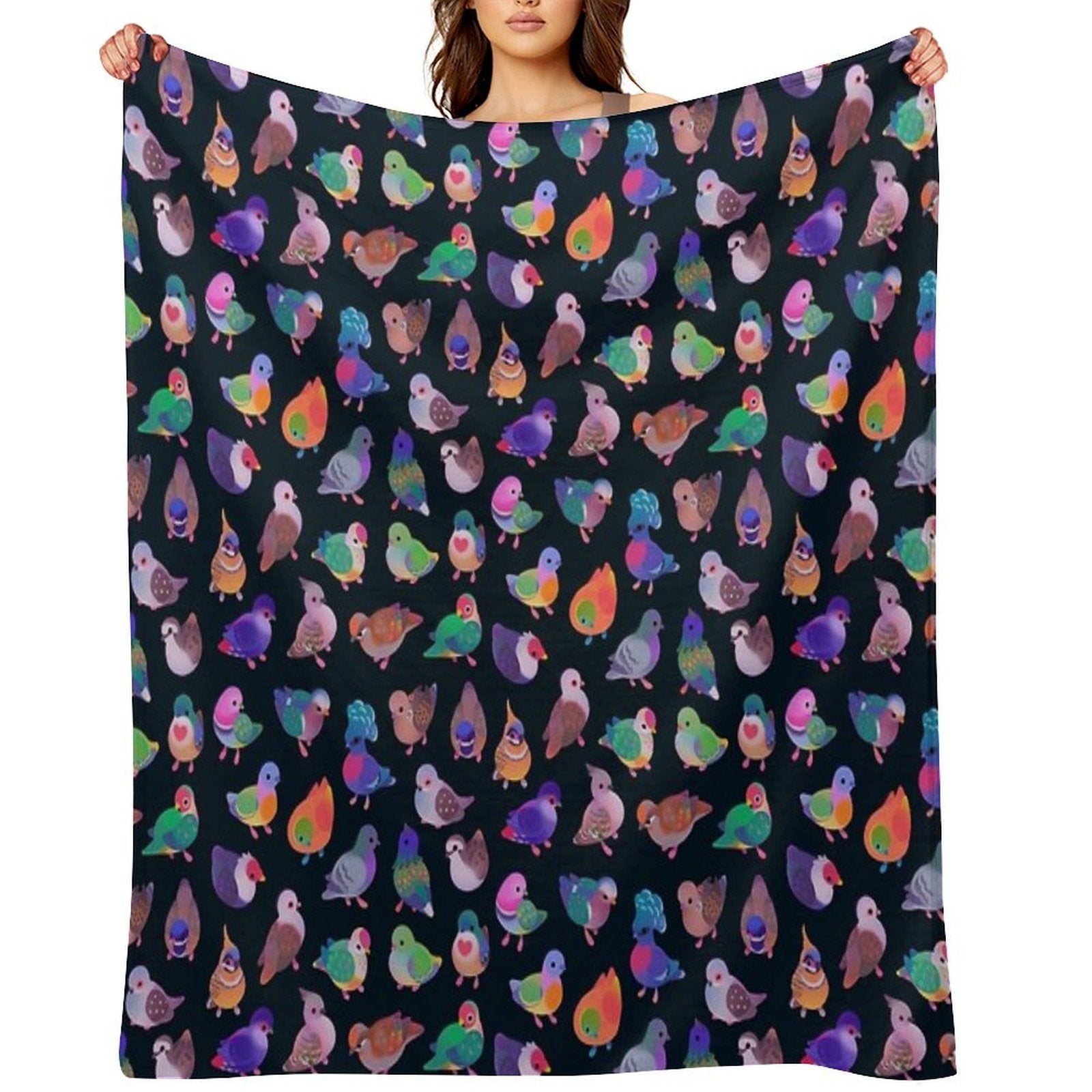 Wild Pigeon Easy Care Throw Blanket