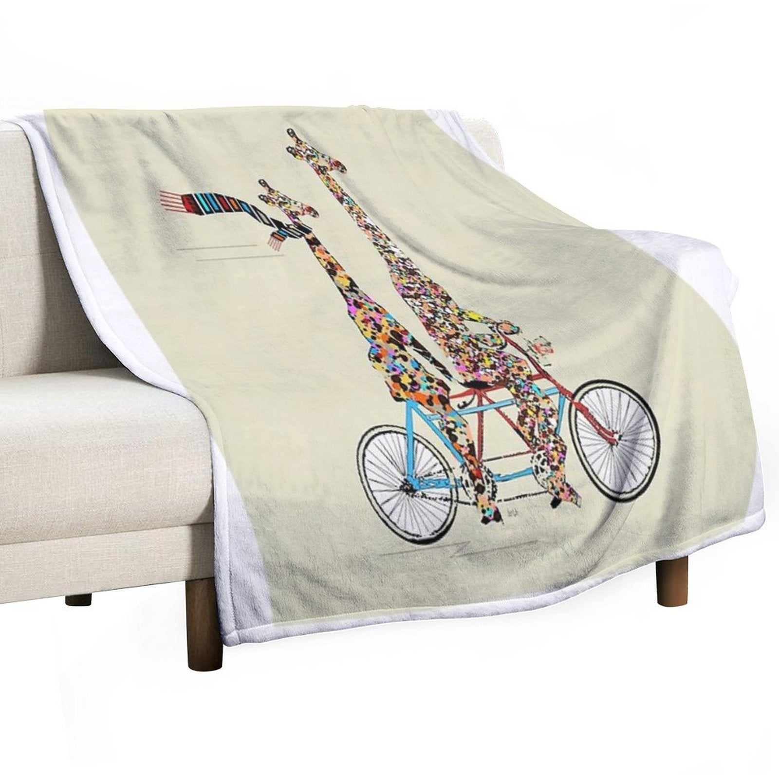 Giraffes Days Lets Tandem Plush Throw Blanket