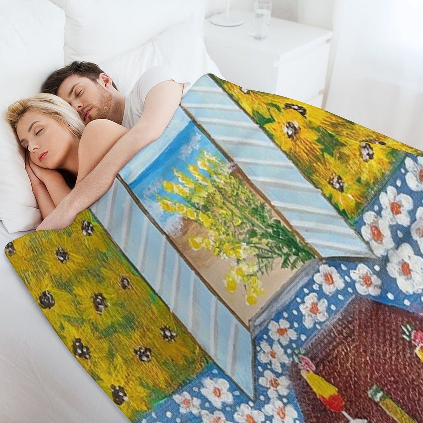 Mimosas And A Sea View Machine-washable Throw Blanket