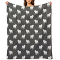 Bulldog Silhouette(s) Premium Throw Blanket