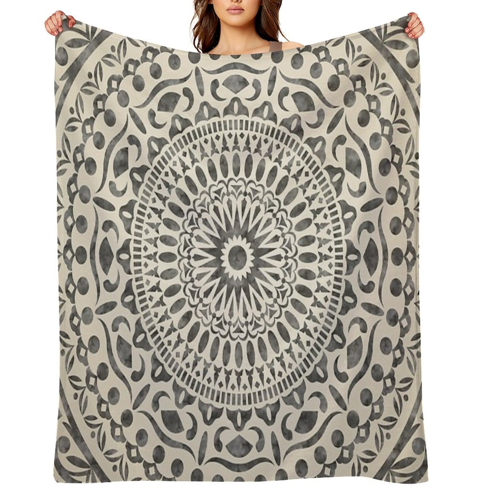 Watercolor Mandala Mandala5w Versatility Throw Blanket