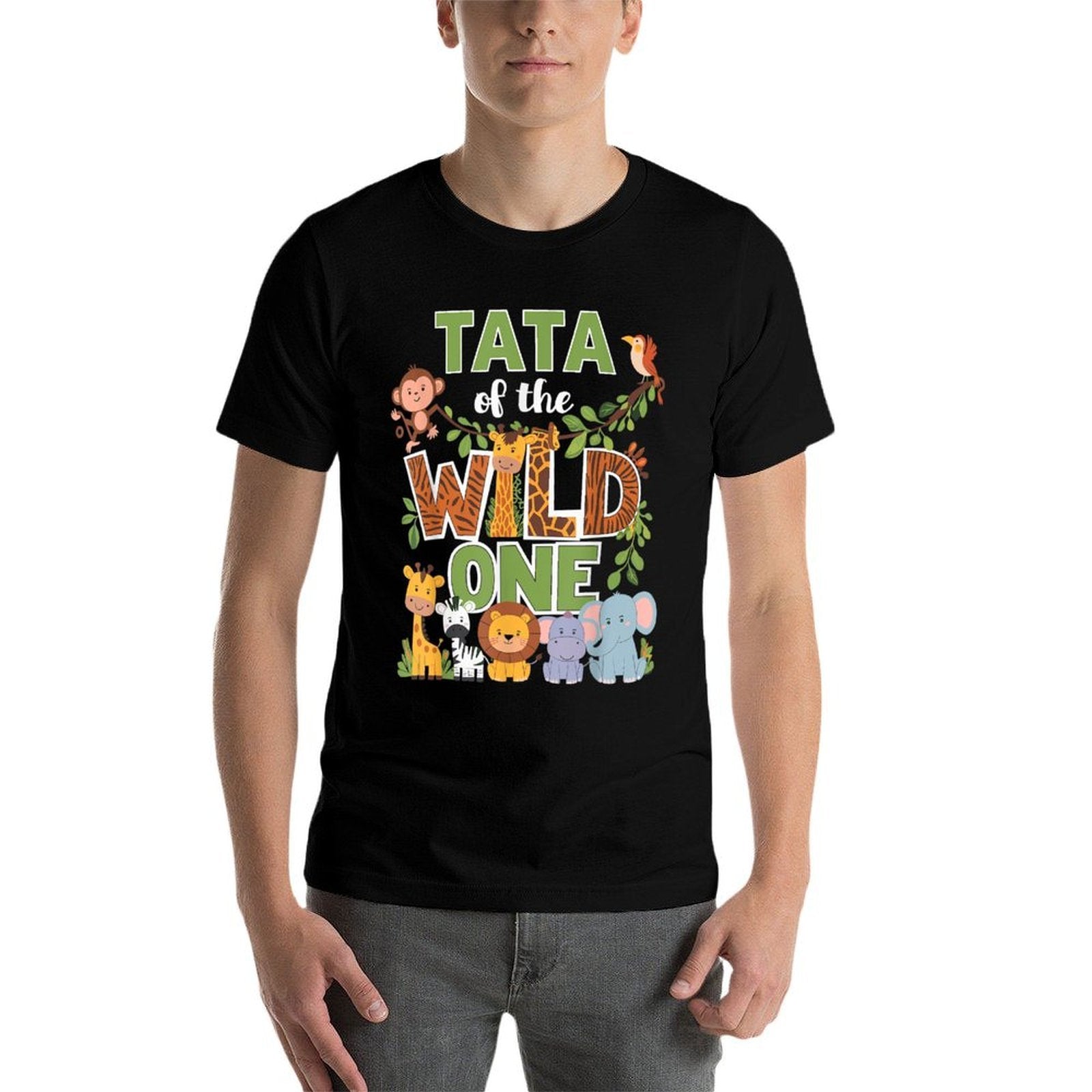 Tata Of The Wild One 1st Birthday Safari Dad  Polyester Blend T-Shirt