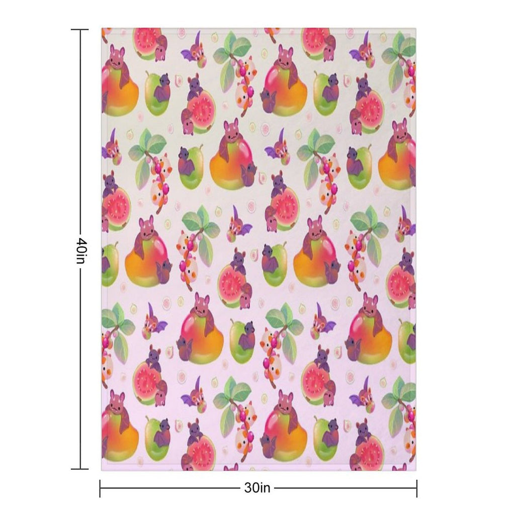 Fruit And Bat - Pastel All-season Throw Blanket