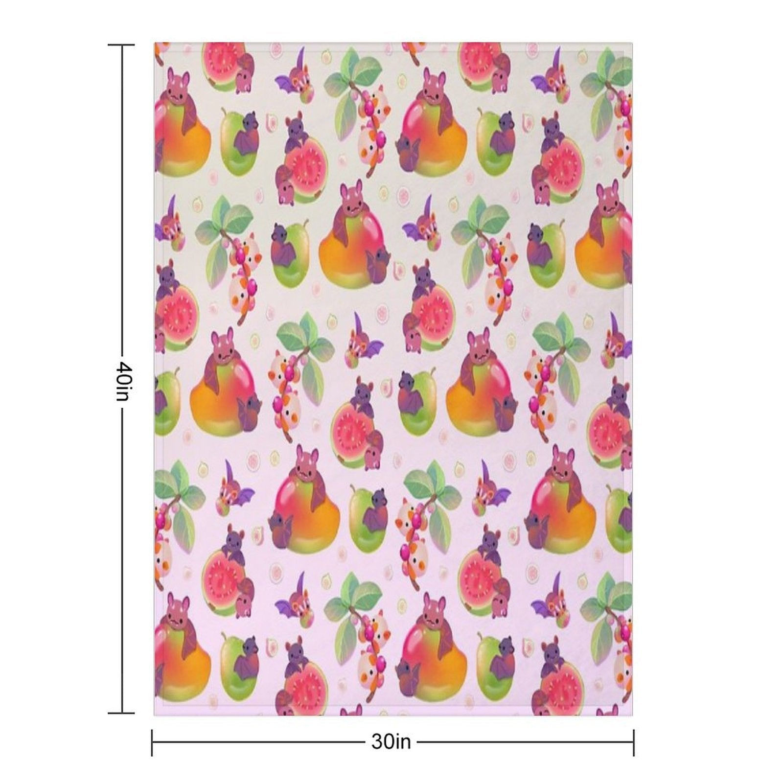 Fruit And Bat - Pastel All-season Throw Blanket