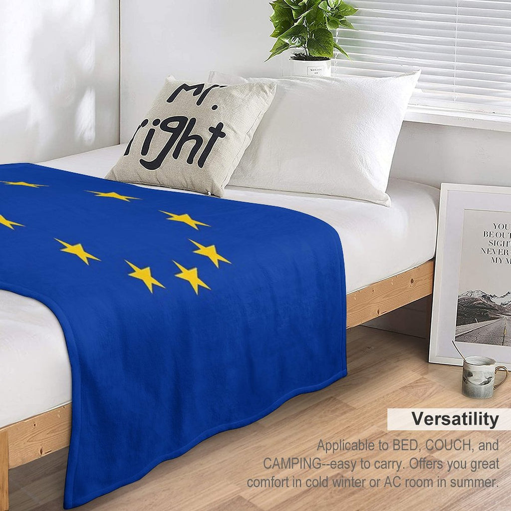 EU Europe European Union European Flag EU Stars Shrink-resistant Throw Blanket